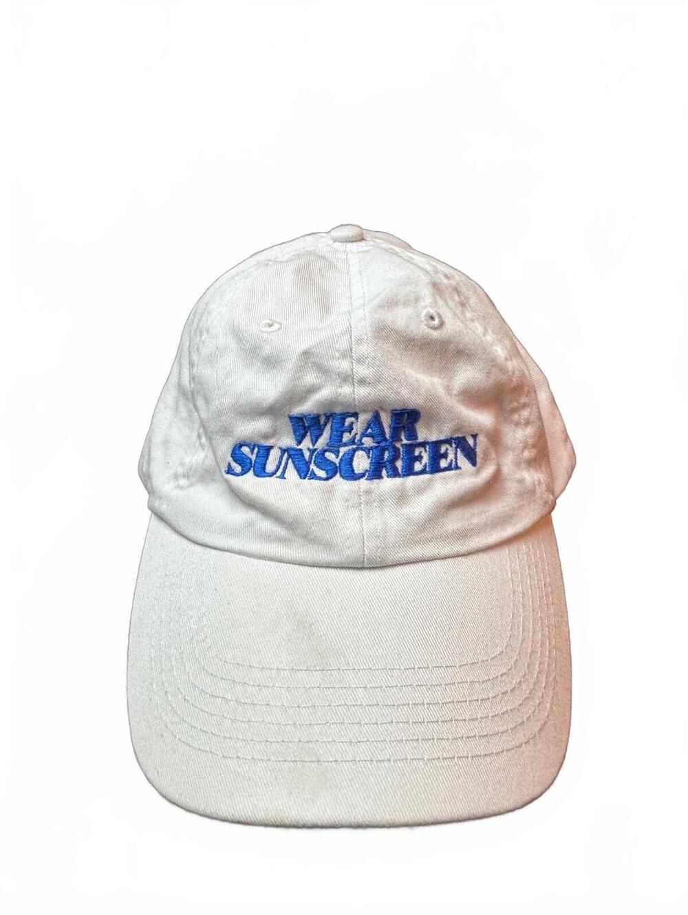 Supergoop! x Sephora White Baseball Cap with Blue Embroider